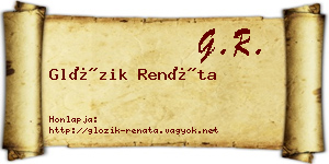 Glózik Renáta névjegykártya