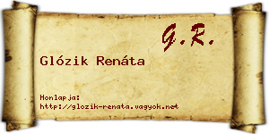 Glózik Renáta névjegykártya